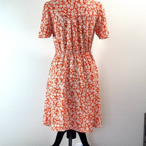 Orange Floral Dress - Picture 2 of 3